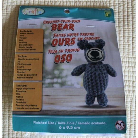 4 Crochet Your Own  Knitting Toys Animals Set Bear Dog Panda Owl NEW - Picture 4 of 6